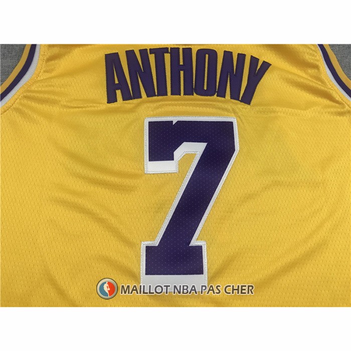 Maillot Los Angeles Lakers Carmelo Anthony NO 7 Icon 2020 Jaune